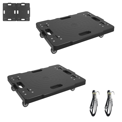 Suusolny 2 Stück Modulares Rollbrett 52x39 cm - 360° Drehrollen | 150 kg Traglast | Möbelroller splißbar für Transport & Umzug mit 2 Seilen Suusolny 2 Stück Modulares Rollbrett 52x39 cm - 360° Drehrollen | 150 kg Traglast | Möbelroller splißbar für Transport & Umzug mit 2 Seilen von Suusolny