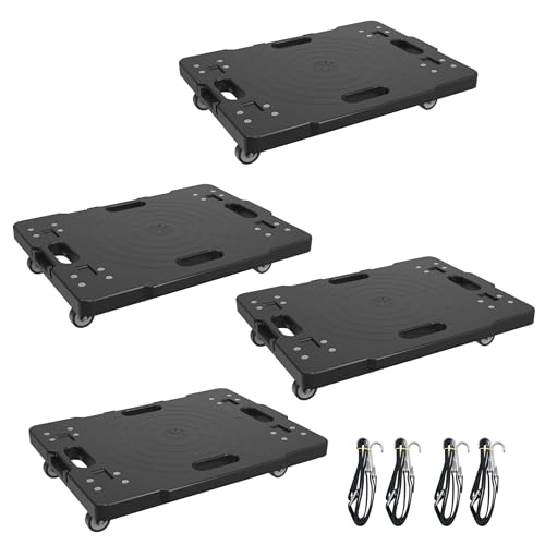 Suusolny 4 Stück Modulares Rollbrett 52x39 cm - 360° Drehrollen | 150 kg Traglast | Möbelroller splißbar für Transport & Umzug mit 4 Seilen Suusolny 4 Stück Modulares Rollbrett 52x39 cm - 360° Drehrollen | 150 kg Traglast | Möbelroller splißbar für Transport & Umzug mit 4 Seilen von Suusolny