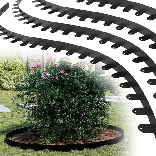 Suusolny Flexible Verzinkte Rasenkante Metall Beeteinfassung mit Befestigungsnägel Wetterbeständige Rasenabgrenzung Gezacktes Design Blumenbeet Umrandung für Gärten Landschaftsbau - Schwarz - 5cmx10m Suusolny Flexible Verzinkte Rasenkante Metall Beeteinfassung mit Befestigungsnägel Wetterbeständige Rasenabgrenzung Gezacktes Design Blumenbeet Umrandung für Gärten Landschaftsbau - Schwarz - 5cmx10m von Suusolny