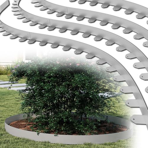 Suusolny Flexible Verzinkte Rasenkante Metall Beeteinfassung mit Befestigungsnägel Wetterbeständige Rasenabgrenzung Gezacktes Design Blumenbeet Umrandung für Gärten Landschaftsbau - Silber - 5cmx10m Suusolny Flexible Verzinkte Rasenkante Metall Beeteinfassung mit Befestigungsnägel Wetterbeständige Rasenabgrenzung Gezacktes Design Blumenbeet Umrandung für Gärten Landschaftsbau - Silber - 5cmx10m von Suusolny
