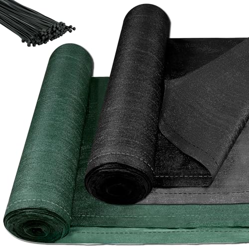 Suusolny Sichtschutz für Zaun & Balkon Schattiergewebe Zaunblende 150 g/m² HDPE Schattiernetz UV-resistent Sonnenschutznetz Windschutz Schattiermatte mit Löcher & Kabelbinder - Anthrazit - 1.5 x 10 m von Suusolny