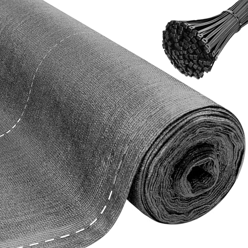 Suusolny Sichtschutz für Zaun & Balkon Schattiergewebe Zaunblende 150 g/m² HDPE Schattiernetz UV-resistent Sonnenschutznetz Windschutz Schattiermatte mit Löcher & Kabelbinder - Grau - 1.8 x 10 m Suusolny Sichtschutz für Zaun & Balkon Schattiergewebe Zaunblende 150 g/m² HDPE Schattiernetz UV-resistent Sonnenschutznetz Windschutz Schattiermatte mit Löcher & Kabelbinder - Grau - 1.8 x 10 m von Suusolny