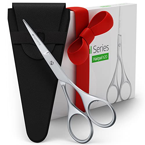 Suvorna 4,5 zoll bartschere, haarschere friseurschere profi haarschneideschere, nasenhaar schere, barber scissors - friseur schere kinder - hair cutting scissors, haar schere klein, hair scissors. von Suvorna