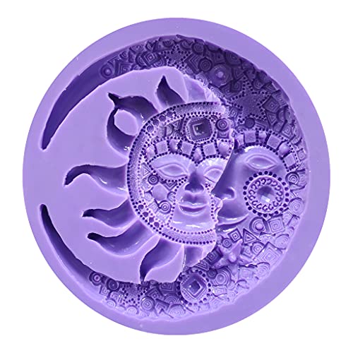 Suweqi Mond Sonne Resin Gießharz Silikonform Epoxidharz Form, Selber Machen Resin Mold Gießform DIY Kunstharz Gießen Haus Dekoration Suweqi Mond Sonne Resin Gießharz Silikonform Epoxidharz Form, Selber Machen Resin Mold Gießform DIY Kunstharz Gießen Haus Dekoration von Suweqi