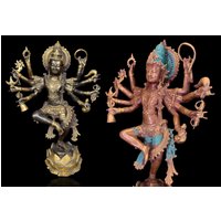 17.7" Lord Krishna Bronze Skulptur Hindu Göttin Statue Figur Vintage Shiva Home Dekor von SuwetaArtShop