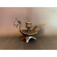 Vintage Kerzenhalter Pfau Bronze Figur Geschenke Home Dekor von SuwetaArtShop