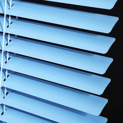 Aluminium Jalousien,Blau,Horizontal Jalousie Für Fenster,25mm Lamellen Jalousette,Verdunkelungs Jalousetten Für Innen Und Außen,Sichtschutzvorhänge,Licht- Und Blendschutz,W×H-140×130cm(55*51in) von Suwooy