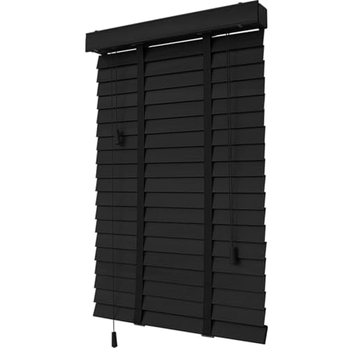 Echtholz Jalousien,Schwarz,Holzjalousie Für Fenster,Sonnenschutz/Sichtschutzvorhänge,Jalousette 50mm Lamellen,Horizontal Jalousetten 50cm 60cm 80cm 90cm 100cm 110cm 120cm,W×H-80x100cm/31.5x39in Echtholz Jalousien,Schwarz,Holzjalousie Für Fenster,Sonnenschutz/Sichtschutzvorhänge,Jalousette 50mm Lamellen,Horizontal Jalousetten 50cm 60cm 80cm 90cm 100cm 110cm 120cm,W×H-80x100cm/31.5x39in von Suwooy