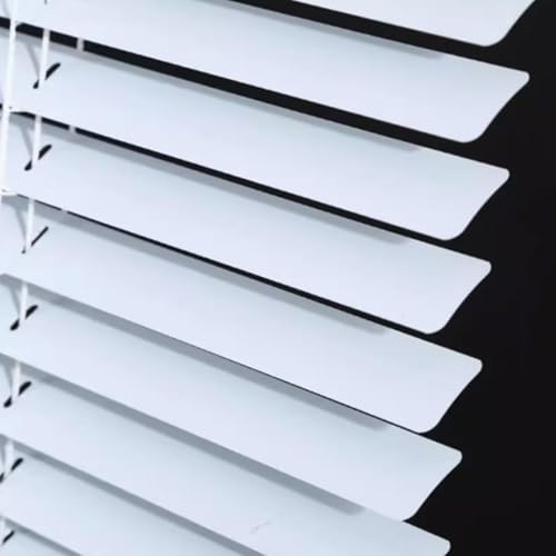 Jalousien Weiß,Aluminium Jalousie 50cm 60cm 80cm 90cm 100cm 110cm 115cm Breit,Horizontal Jalousette Für Fenster,Verdunkelungs Jalousetten 25mm Lamellen,Sichtschutz Vorhänge,W×H-90×110cm(35*43in) von Suwooy