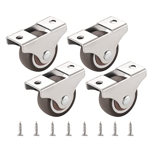 Suwooy 4 Stück Bockrollen Räder 25mm 32mm 35mm 50mm, Leise Gummi Möbelrollen, Transportrollen, Schwerlastrollen Rollwagen Werkbank Ersatzrollen Für Möbel, Schwenkrollen, Plattenrollen,50mm Suwooy 4 Stück Bockrollen Räder 25mm 32mm 35mm 50mm, Leise Gummi Möbelrollen, Transportrollen, Schwerlastrollen Rollwagen Werkbank Ersatzrollen Für Möbel, Schwenkrollen, Plattenrollen,50mm von Suwooy