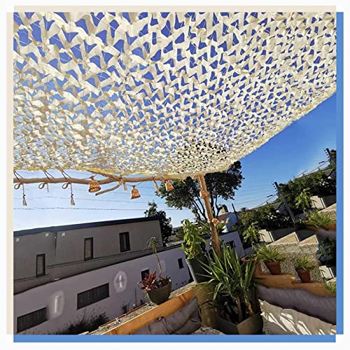 Suwooy Tarnnetz Für Terrasse,Beige Verstärktes Camouflage Netz,Tarnung Netz Bundeswehr,Camping,Jagd,Partydekoration,Sonnenschutz,Tarnnetz Sichtschutz,Schattennetz Für Garten,Beige-6x8m(19.7 * 26.2ft) von Suwooy