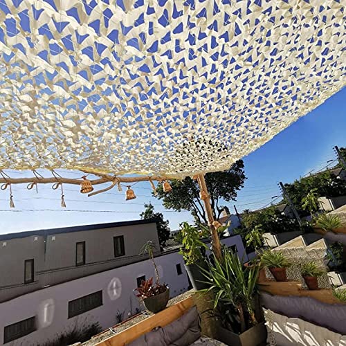 Tarnnetz Beige,Bundeswehr Verstärktes Camouflage Netz,Für Jagd Camping Dekorativ,Sonnenschutz Tarnung Netz,Garten Pergola Terrasse Sichtschutz Sonnensegel 2m 3m 4m 5m 6m 8m,Beige-4x5m(13.1*16.4ft) von Suwooy