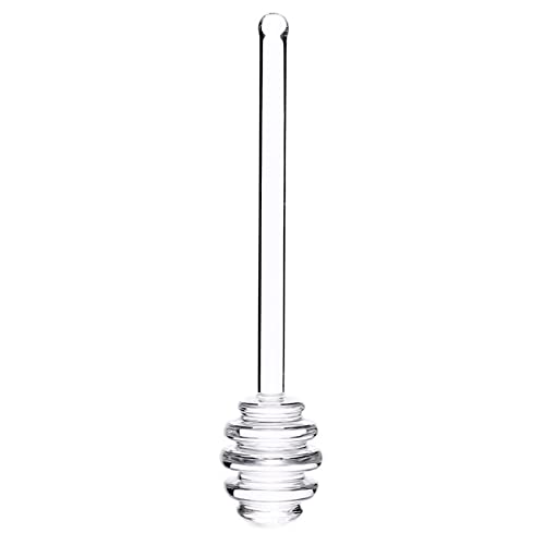 Honiglöffel aus transparentem Glas, 15,2 cm, für Honig, Sirup-Spender, Honiglöffel, wiederverwendbar, für Kaffee, Tee, Cocktail-Rührstäbchen, Küchenzubehör von Suxgumoe