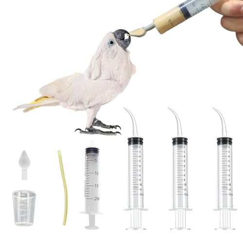 Suxgumoe Baby Bird Parrot Fütterungsspritze Set mit Gavage Röhrchen, Baby Vögel Papageienverfügung Spritzen Handfütterung Spritze zum Füttern von Milchvögeln Papageien Kleines Suxgumoe Baby Bird Parrot Fütterungsspritze Set mit Gavage Röhrchen, Baby Vögel Papageienverfügung Spritzen Handfütterung Spritze zum Füttern von Milchvögeln Papageien Kleines von Suxgumoe