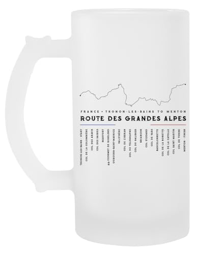 Route Des Grandes Alpes France Transparentes Bierglas Mit Henkel Trinkbecher von Suzetee