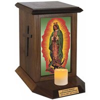 Unsere Liebe Frau Von Guadalupe Urne Für Erwachsene Mit Kerze von SuzieQUrns