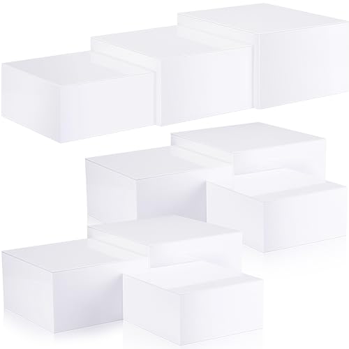 Suzile 9 Stück Acryl-Buffet-Erhöhungen, Vitrine, Würfel, 5 Seiten, Tischständer für die Präsentation mit hohlem Boden für Partys, 3 Größen Suzile 9 Stück Acryl-Buffet-Erhöhungen, Vitrine, Würfel, 5 Seiten, Tischständer für die Präsentation mit hohlem Boden für Partys, 3 Größen von Suzile
