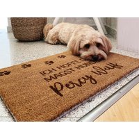 Personalisierte Kokos Fußmatte Für Hundebesitzer Indoor Türmatte Mit Namen Ihrer Hunde | Geschenk Einzug & Einweihung von SuzuPapers