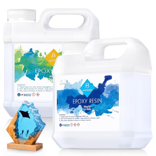 Epoxidharz 2000ml/68oz Kristallklar, ungiftig– Hochglanz und UV-beständig Epoxy Resin für Holz, Schmuckherstellung, Restauration, selbstnivellierendes Gießharz für Anfänger und DIY Harzkunstprojekte Epoxidharz 2000ml/68oz Kristallklar, ungiftig– Hochglanz und UV-beständig Epoxy Resin für Holz, Schmuckherstellung, Restauration, selbstnivellierendes Gießharz für Anfänger und DIY Harzkunstprojekte von Suzzam