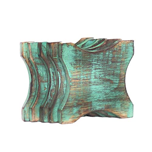 Modern Mango Untersetzer aus Holz | Handbemalte Untersetzer aus Mangoholz | Nachhaltige Handwerkskunst | Handarbeit | Küche und Esszimmer | Innenarchitektur | Wohndeko von Svadia