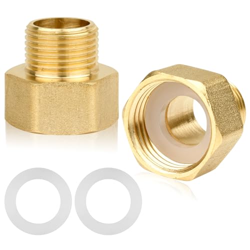 2 Stück Reduzierung 1/2 Zoll auf 3/4 Zoll,Reduzierverlängerung 1/2 Zoll Außen x 3/4 Zoll Innen aus Messing,AG/IG Reduzierstück mit Gummidichtung,Adapter für die Umwandlung von Rohrverbindungen 2 Stück Reduzierung 1/2 Zoll auf 3/4 Zoll,Reduzierverlängerung 1/2 Zoll Außen x 3/4 Zoll Innen aus Messing,AG/IG Reduzierstück mit Gummidichtung,Adapter für die Umwandlung von Rohrverbindungen von Svalor