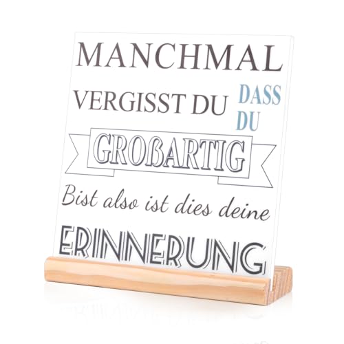 Geschenke für Frauen Freundin, Aclyschild Mit Holzsockel für Heimat Dekoration, Inspirierende Geschenk für Ehemann Männer, Personalisiertes Geschenk für Oma, Ehefrau, Weihnachten, Geburtstagsgeschenk von Svalor