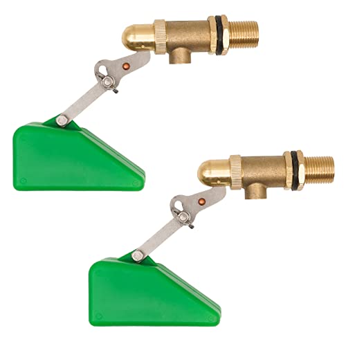 Svauoumu 2 Stück 1/2 Zoll Messingventil Schwimmerventil mit Verstellbarem Arm Automatisches Wassernapf für Rinder Pferd Schwein Schäferhund Tränke Springbrunnen Teichen von Svauoumu
