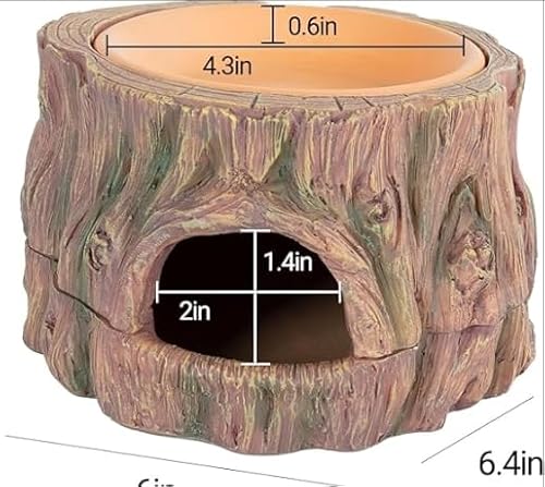 3 in 1 Wetbox Leopardengecko SchlangenhöHle Gecko Terrarium Schlange Terrarium SchildkröTen Loch Eidechsenfisch Amphibien Versteck HöHle Repti Shelter von Svauoumu