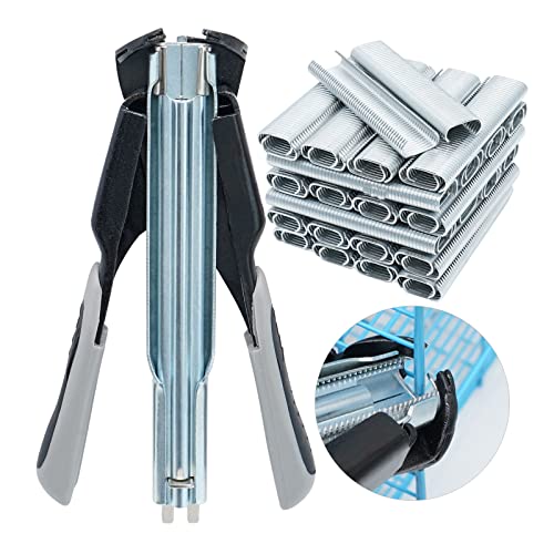 Svauoumu Hog Ringzange Set Multifunktionale Automatische Sparschweinzange mit 2500 C-NäGeln, Geeignet für ZuchtkäFige, TierkäFige, Autositze, ZäUne Werkzeuge von Svauoumu