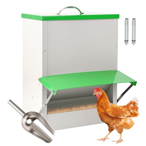 Svauoumu 11 kg Automatischer Futterautomat Hühner Wandmontierter Geflügelfutterautomat, kein Abfallgeflügelfutterautomat, Hochbelastbarer Regenfester Futterautomat für Hühner, Enten, Gänseputen Svauoumu 11 kg Automatischer Futterautomat Hühner Wandmontierter Geflügelfutterautomat, kein Abfallgeflügelfutterautomat, Hochbelastbarer Regenfester Futterautomat für Hühner, Enten, Gänseputen von Svauoumu