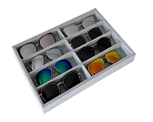 Svea Display Schubladenteiler mit 8 Schlitzen, für Brillen, Aufbewahrung von Sonnenbrillen, Schmuck, Organizer, Samt, multifunktional von Svea Display