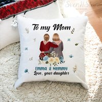 Benutzerdefinierte Mutter Und Tochter Kissen-Personalisierte Geschenke Für Mama Geburtstag-Tochter Geburtstagsgeschenk Von Mama-Mutter von SvenHStore