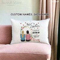 Bester Freund Geschenkidee, Best Friends Kissen, Für Meine Bestie, Nicht Schwestern Von Blut, Herzen, Bff Geburtstag, Personalisiertes Geschenk von SvenHStore