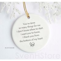 Danke Von Der Unterseite Meines Herzens Personalisiertes Ornament Geschenk Braut, Schwestern Schwester, Mutter Braut Bride von SvenHStore