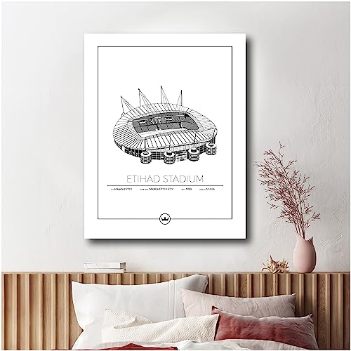 Sverigemotiv.se English Premier League Arena Posters (Manchester City – Etihad Stadium, 40x50 cm) von Sverigemotiv.se