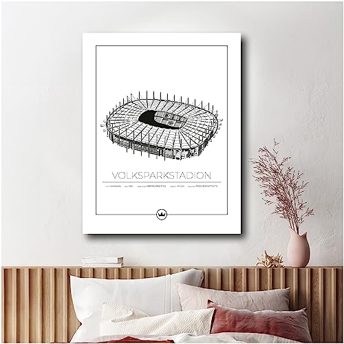 Sverigemotiv.se Stadium Posters (Hamburger SV - Volksparksstadion, 40x50 cm) von Sverigemotiv.se