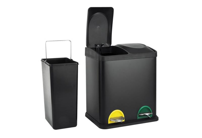 SVITA Mülltrennsystem TC2X15, Küchen-Eimer, Abfalleimer, 2er-Mülleimer, Mülltrennung, Schwarz SVITA Mülltrennsystem TC2X15, Küchen-Eimer, Abfalleimer, 2er-Mülleimer, Mülltrennung, Schwarz von Svita