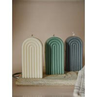 Bogenkerzen | 100% Natürliches Rapswachs Handgefertigt von SvitloCandles