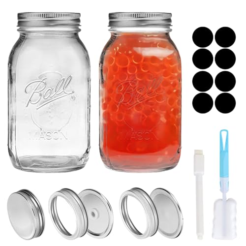 Svitzoot Einmachglas Kimchi 1L Fermentier Set Einmachgläser mit Deckel 1 Liter von Kimchi Sauerkraut container Mehrzweck Vorratsgläser mit Deckel 2 Set von Svitzoot