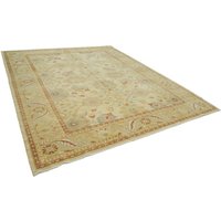 10x12 Handgemachter Oversize Beige Oushak Teppich, Großer Moderner Boho Teppich von SvonyHome