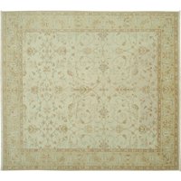 Handgefertigter Beige Quadrat Großer Teppich, 10x11 Natürlicher Esszimmer Teppich von SvonyHome