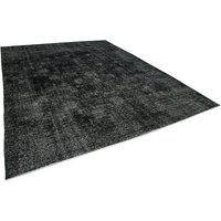 Handgefertigter Großer Teppich, 10x13 Schwarzer Handgewebter Wollteppich, Teppich von SvonyHome