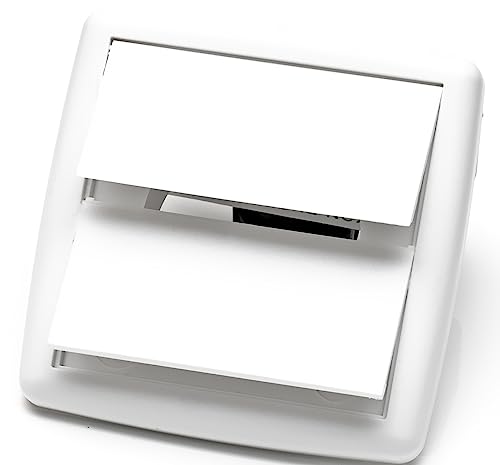 Premium 92x92mm Abluftklappe für Zentralstaubsauger Vakuumrohrsystem- kompakte Größe Farbe: Weiß von Svoyon