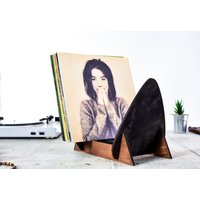 Schallplattenhalter Tisch Schreibtisch Für Loft Holz Stehständer Lp Organizer Aufbewahrungsdisplay Geschenk Musikfan von SwamFactory