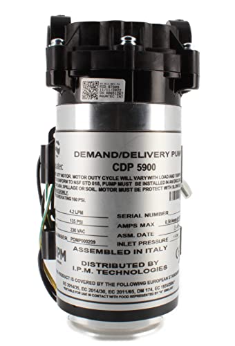 Aquatec CDP5900 Membranpumpe für Kupplung 8 mm 5/16 Zoll Schlauch für Umkehrosmose und Wasserspender Made in Italy von Swan