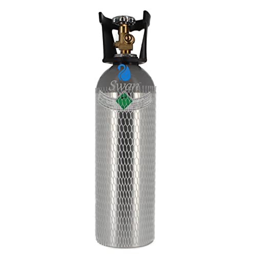 Swan Flasche Co2, 4 kg, aus Aluminium, wiederaufladbar, mit Rückstandsventil, geeignet für die Gasierung von Lebensmitteln von Swan