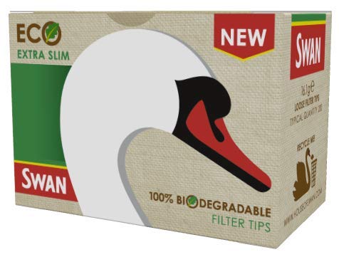 Swan Loose Eco Extra Slim 100% biologisch abbaubare Filtertips – 200 Filter pro Packung Swan Loose Eco Extra Slim 100% biologisch abbaubare Filtertips – 200 Filter pro Packung von Swan