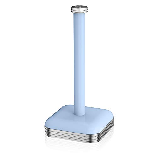 Swan Retro SWKA1040BLN Küchenrollenhalter aus hochwertiger Edelstahl, Stehend, Papierhandtuchspender Stabiler und langlebiger Papierrollenhalter, Rollenhalter Vintage und Schlichtem Look, Blau, One Size von Swan