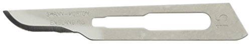 Swann-Morton 0205 Kohlenstoffstahl Chirurgische Skalpellklinge, Steril, Größe #15, Einzelne Folienverpackung, 100 Stück Swann-Morton 0205 Kohlenstoffstahl Chirurgische Skalpellklinge, Steril, Größe #15, Einzelne Folienverpackung, 100 Stück von Swann-Morton