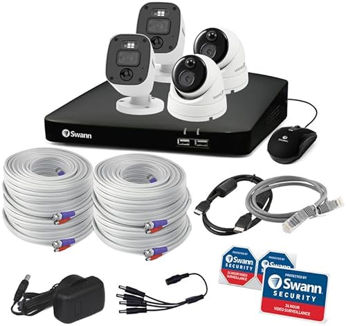 Swann 4-K 1080p 1TB DVR Recorder mit 2 x Enforcer Bullet und 2 x Enforcer Dome-Kameras, SWDVK-446802MQB2D-EU Swann 4-K 1080p 1TB DVR Recorder mit 2 x Enforcer Bullet und 2 x Enforcer Dome-Kameras, SWDVK-446802MQB2D-EU von Swann